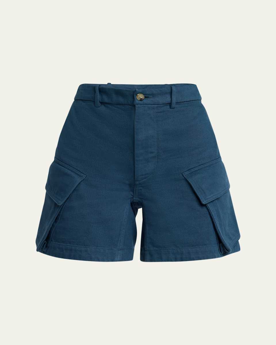 High Waist Cargo Shorts
